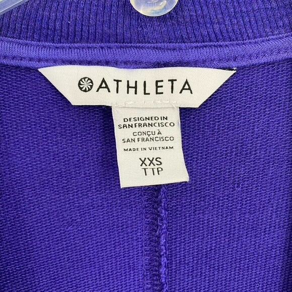 Athleta Tiburon Waterfall Cardigan Sweater Open Front‎ Purple Lagenlook Sz XXS - Picture 3 of 11